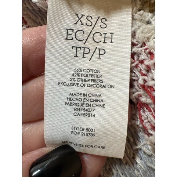 CAbi Siesta Multicolor Tassel Fringe Sweater Knit Cardigan Poncho Size XS/S - Picture 5 of 6